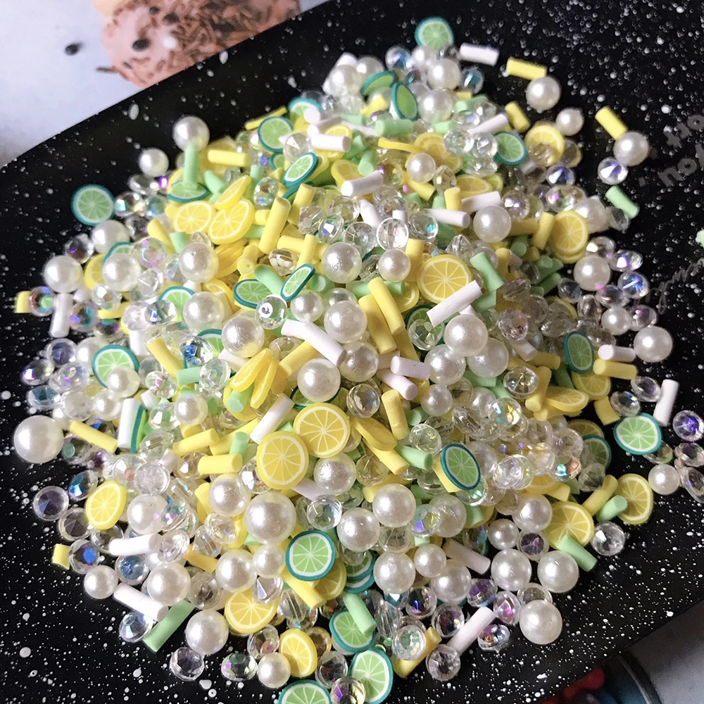 Добавки для слайма Boxi милый набор полимерной глины товары фруктов блестящий