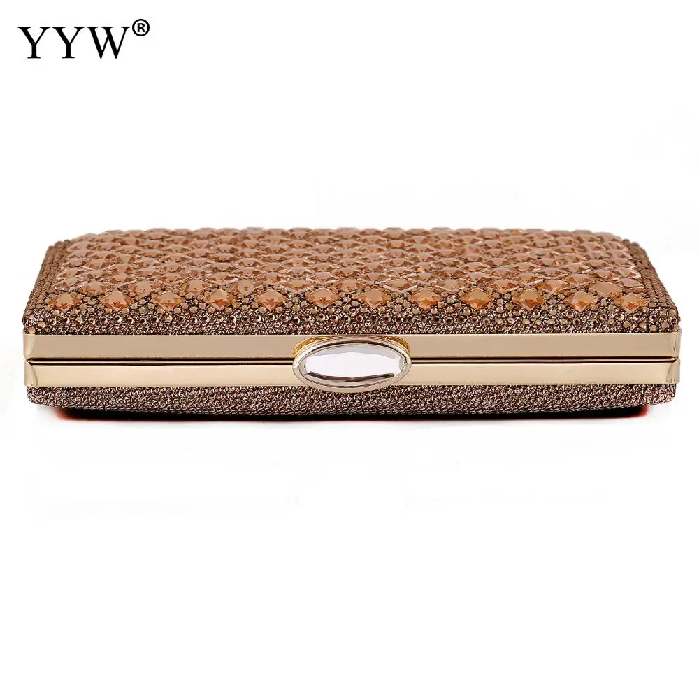 Роскошные женские клатчи сумочка цвета шампанского Стразы для свадьбы вечеринки