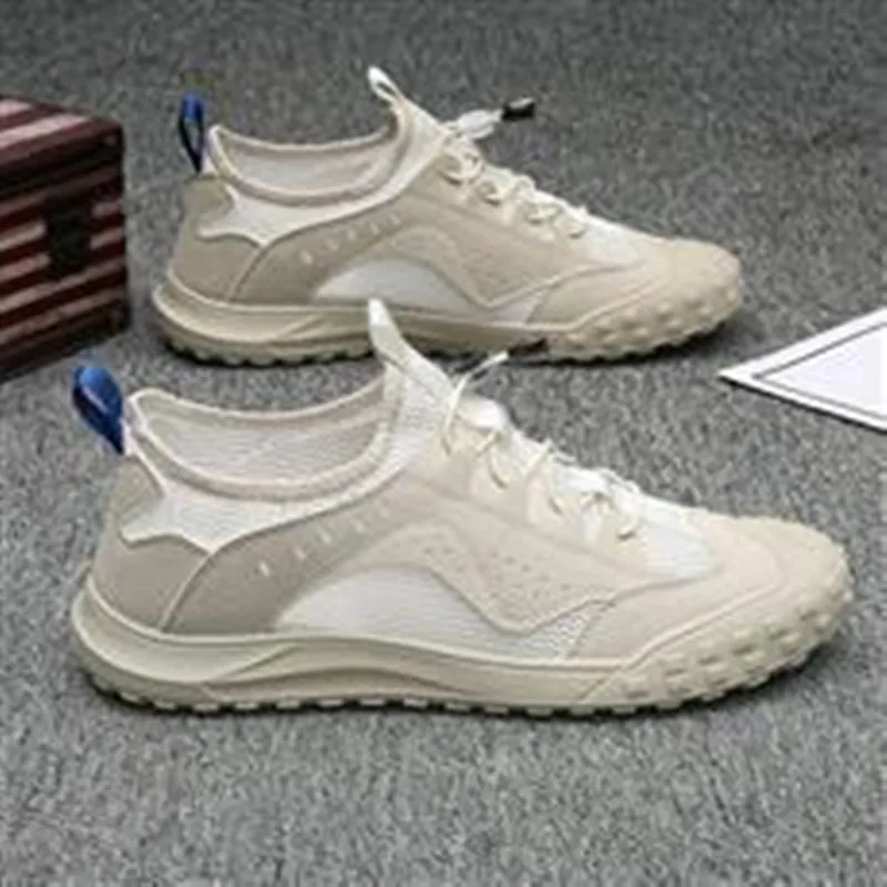 

Fashion Mesh Men's Sneakers Lightweight Mesh Casual Shoes Breathable Male Footwear Lace Up White Mens Sneakers Walking Shoe