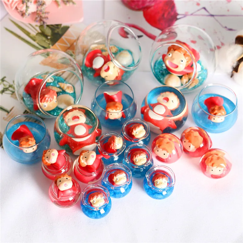 Золотая рыбка принцесса понё на скале магните холодильника креативное микро