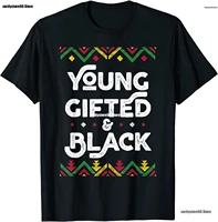 2021 summer new arrival best slling print men tshirt young gifted and black shirt african black history month t shirt for unisex