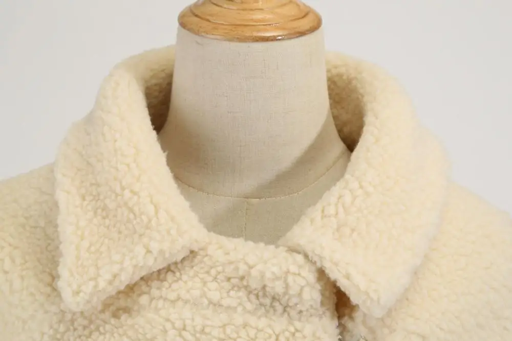 

2020 Thick Women's Jacket overcoat Winter New Fashion Pocket Zipper Loose Ladies wool Coat Casual Fur Women Jackets Outwear