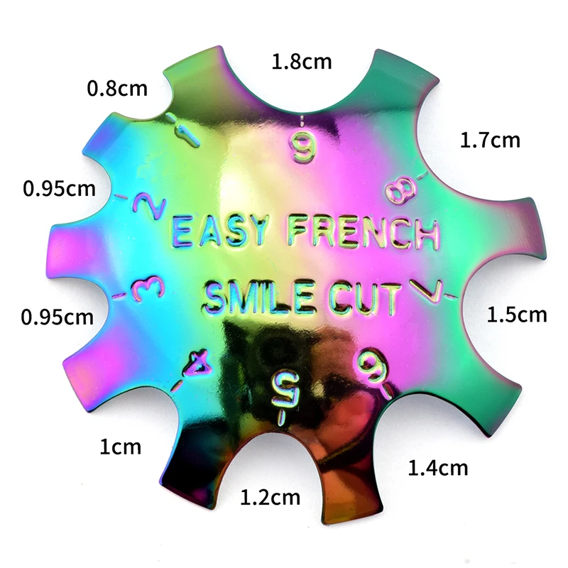 Пластина для стрижки ногтей из нержавеющей стали триммер нейл арта французского