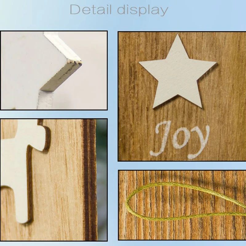 1pc New Year Natural Wood Christmas Tree Ornament Wooden Hanging Pendants Gifts Elk Decor for Home Navidad 2020 Noel | Дом и сад