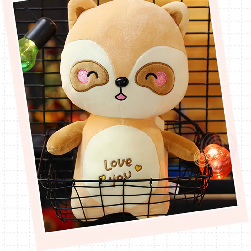 Симпатичная детская подушка енот мягкие игрушки животные для сна Детская кукла