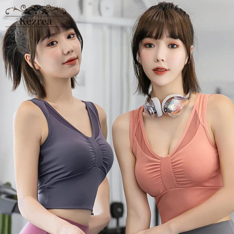 

Women Tube Top Yoga Sports Bra Bow Shockproof Underwear Fitness Gym Tank Training Vest Female Broals Tops Workout Athletic Wear