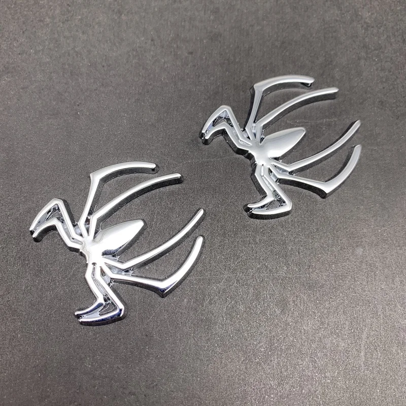

2pc 3D Metal Spider Sticker Automobile Refitting Standard Solid Metal Spider Sticker Metal Spider Emblem Decal Ornament