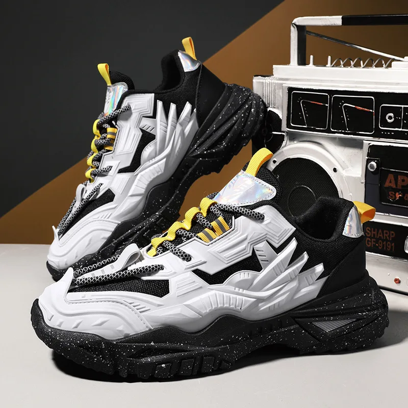 

Дизайнерская мужская обувь, осенняя новая трендовая обувь на толстой подошве, повседневная спортивная обувь, дышащая обувь