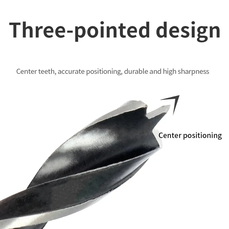 

7Pcs 1.5-7.5mm Diameter Twist Drill Bit Wood Drill Bit With Center Point For Woodworking ThreePoint Drill Bit Hand Drilling Tool