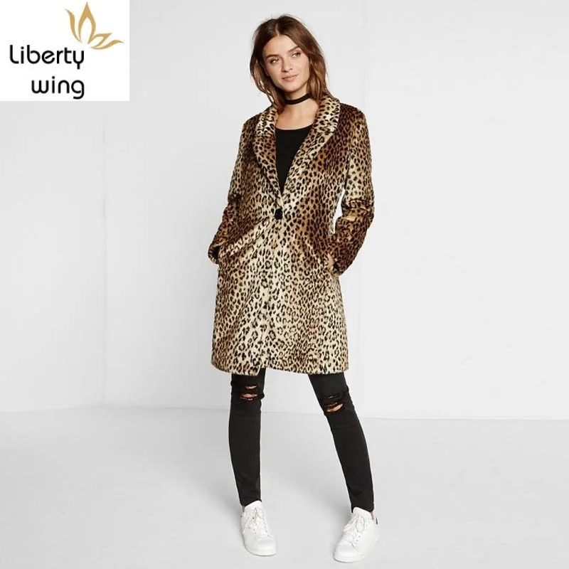 Европейский стиль женская модная куртка с леопардовым принтом Осень-зима 2020