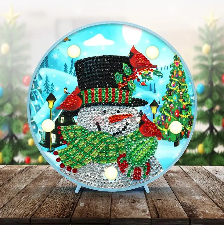 Новая лампа DIY светодиодный ночник с алмазной росписью рождественское животное Пингвин вышивка крестиком специальная форма свадебное украшение