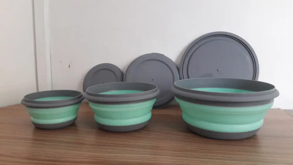 3 шт./набор, силиконовая складная детская коробка Bento, Складной Портативный Ланч-контейнер для еды, контейнер для столовой посуды, миска для взрослых