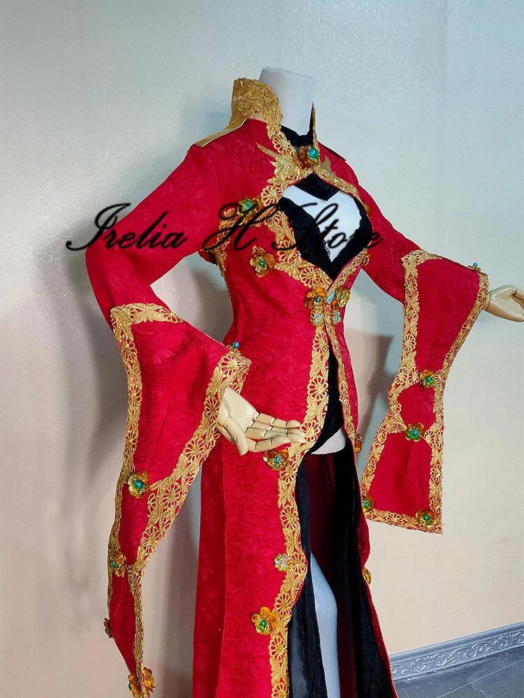 Custom made LOL Fan Art New Year Sona Buvelle Cosplay Costume red dress female