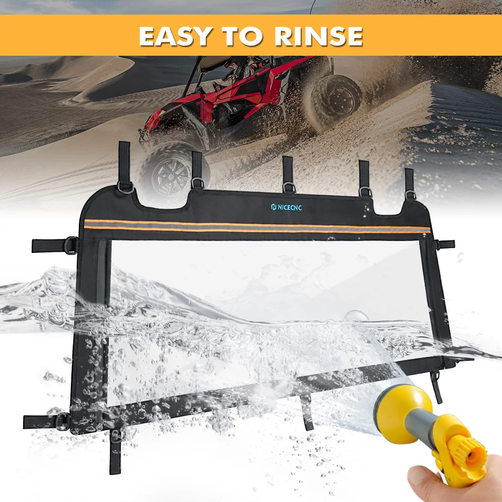NiceCNC UTV для Polaris RZR XP 1000 2014-2021 TURBO 2016-2021 утолщенная задняя оконная сетка ветрового