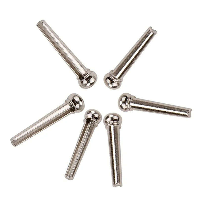 

Acoustic Guitar Bridge String Nail Pins silver Pack of 6