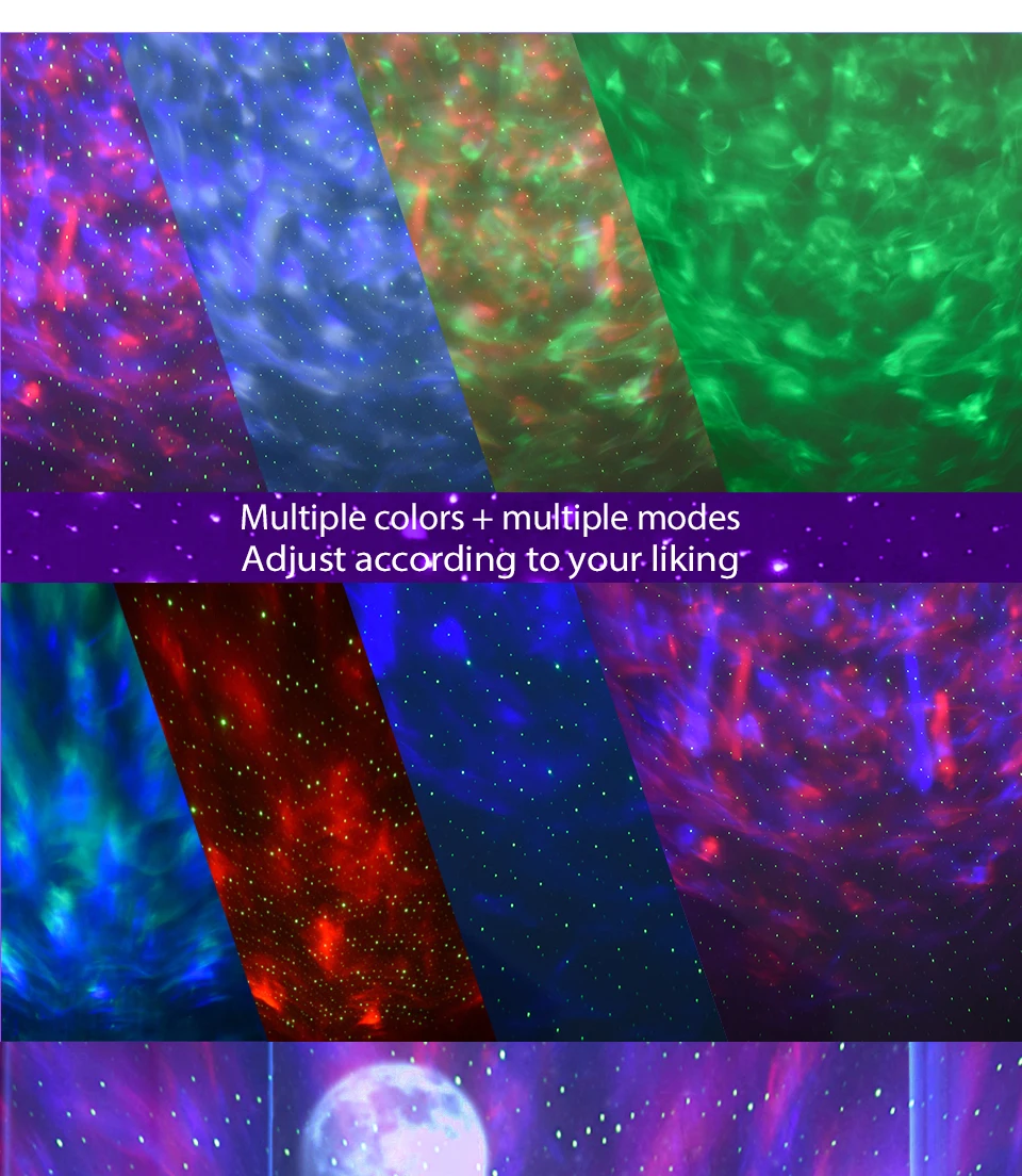

Colorful LED Starry Sky Galaxy Projector Nightlight USB Blueteeth Music Player Star Projection Lamp Romantic Bedroom Decor Gifts