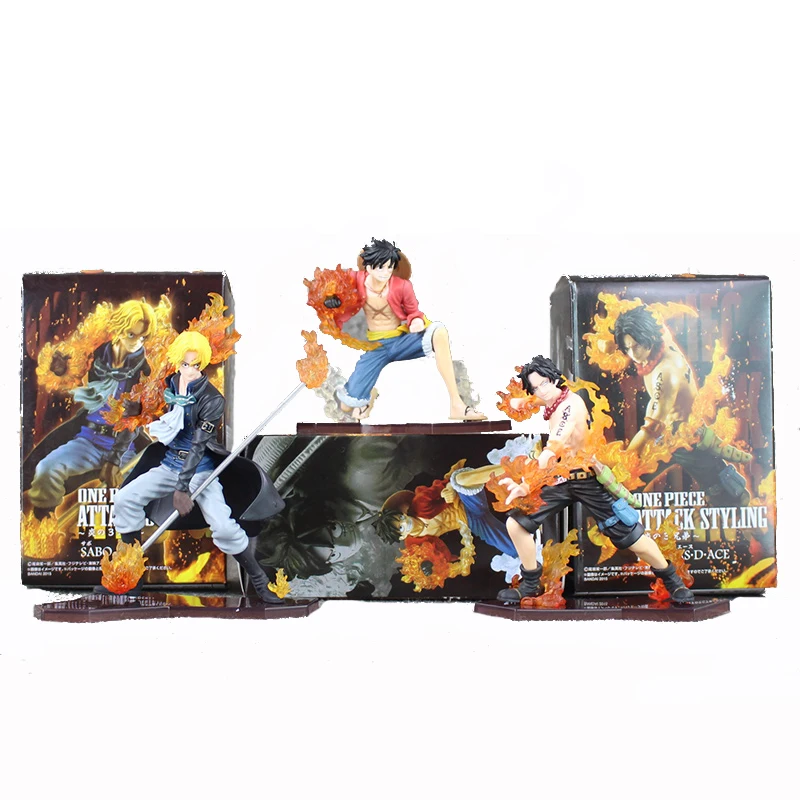 

3 шт./лот Луффи Эйс Сабо Аниме фигурки коллекционные модели игрушки с коробкой