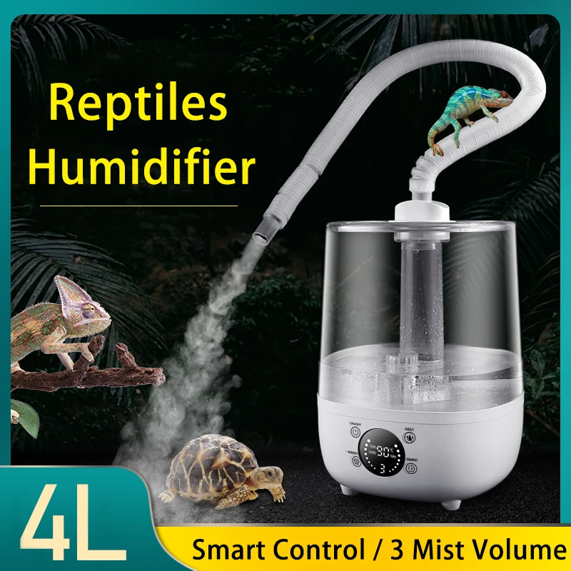 4L Reptile Terrariums Humidifier Fogger with Humidistat and Timer for Amphibians Herps Evergreen Pet Vivarium Mister | Бытовая техника