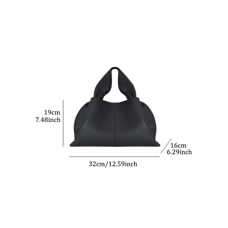 

Fashion Ruched Hobos Women Handbag Designer Women Bag Luxury Soft Pu Leather Shoulder Crossbody Bags Lady Simply Tote Purse 2021