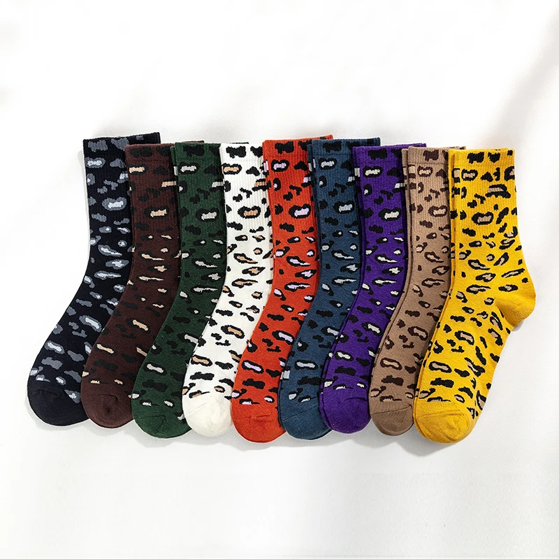 

Hot Sale Women Socks Leopard Socks Personality Retro Harajuku Cotton Socks Casual Loose Autumn Winter Socks