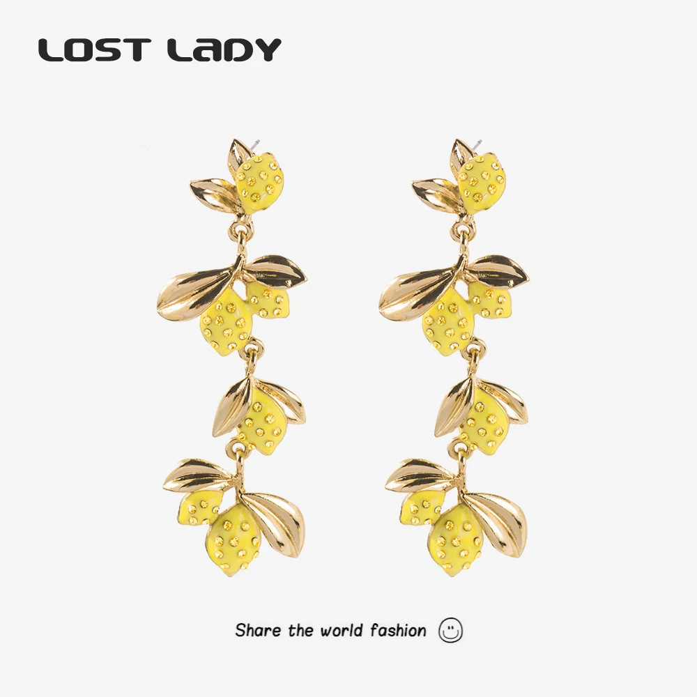 

Женские длинные серьги-Лимоны Lost Lady, необычные серьги для вечеринок