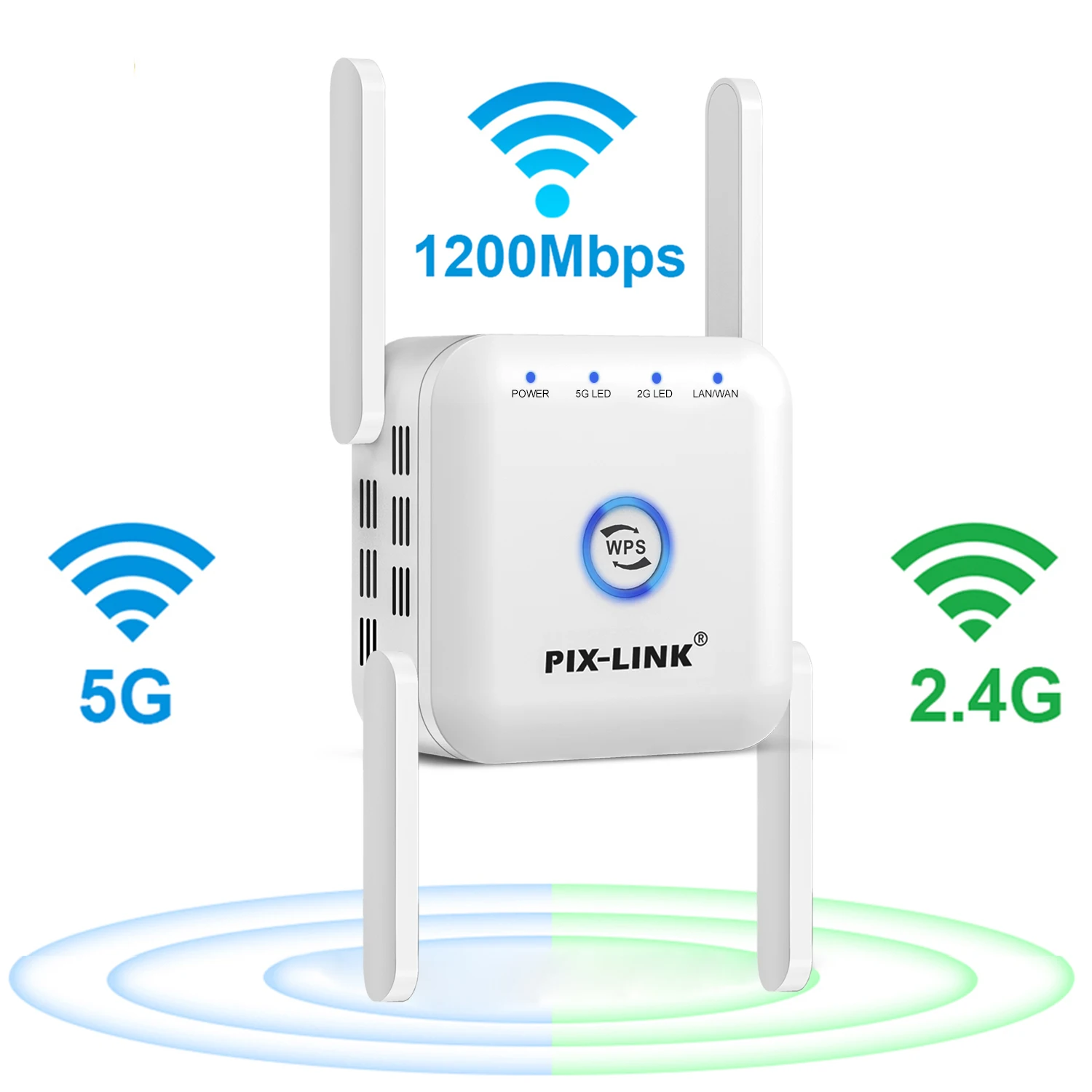 5G Wi-Fi ретранслятор Wifi усилитель 2,4G Wi-Fi усилитель сигнала маршрутизатор 1200 Мбит/с беспроводной расширитель Wi-Fi Интернет-усилитель - изображение