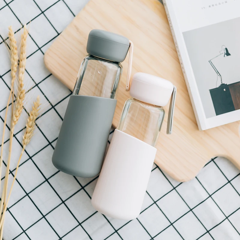 400 мл Стекло бутылка для воды здоровый герметичным питьевой Портативный посуда