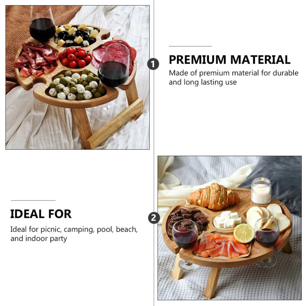 

1Pc Outdoor Folding Table Portable Collapsible Picnic Table Khaki