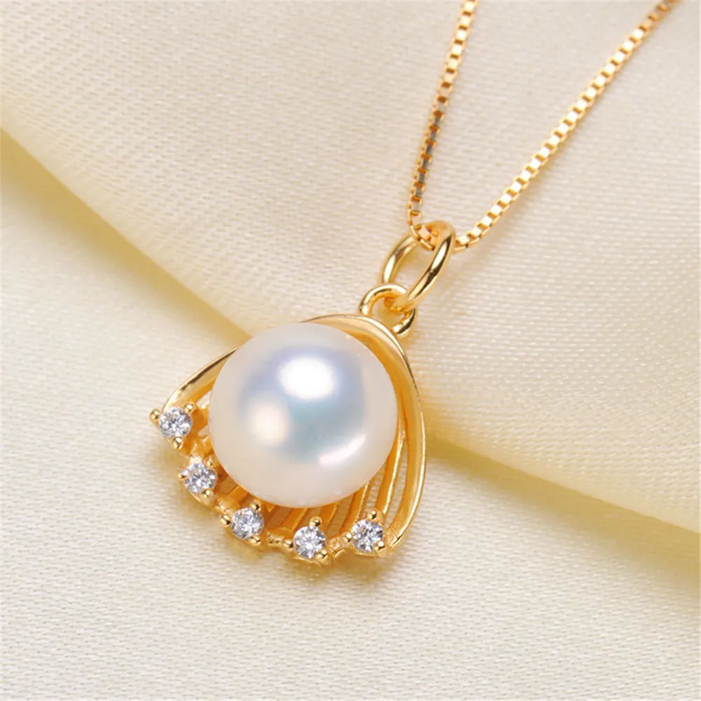 

Elegant Waterdrop Pearl Pendant Holder S925 Sterling Silver Pearl Pendant Findings Lady DIY Pendant Accessory No Pearl No Chain