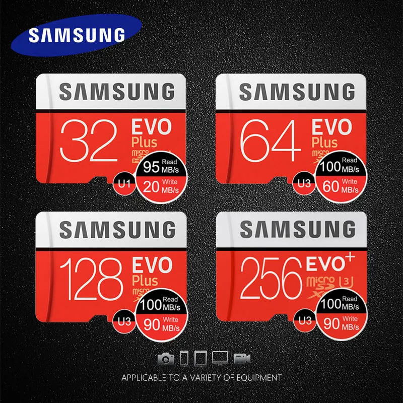 

SAMSUNG SD card 128GB u3 Memory Card 128gb Micro SD card EVO Plus sdhc u3 c10 TF Card C10 90MB/S MICROSDXC UHS-1 Free Shipping
