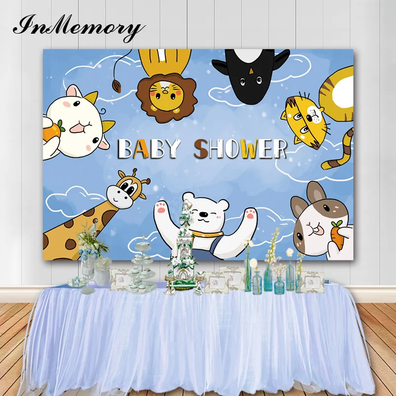 Виниловый фон для фотосъемки с изображением животных жирафа Льва медведя|Фон