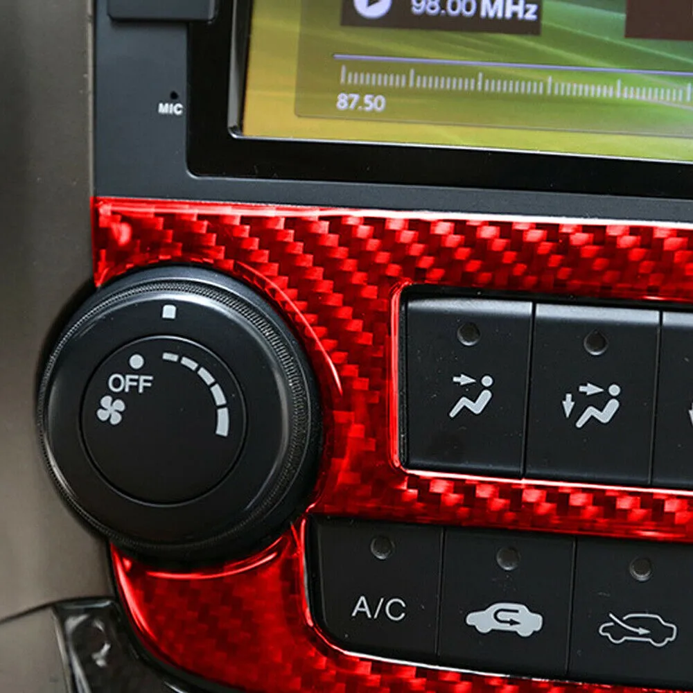 2 шт. декоративная красная внутренняя панель CD из углеродного волокна для Honda CR V CRV