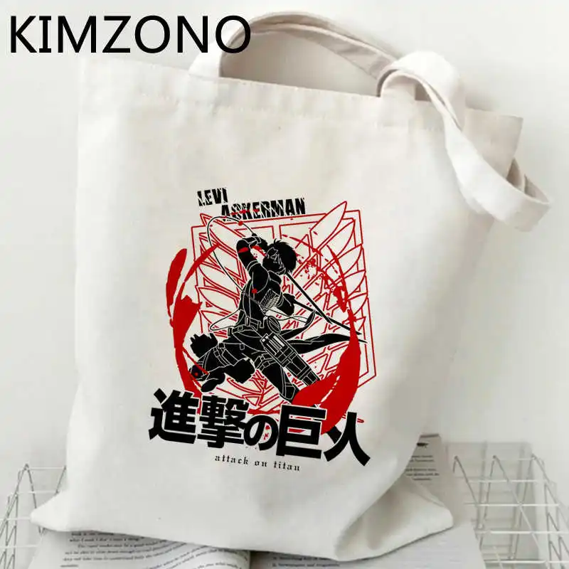 Обувь для косплея по аниме атака на Титанов сумка покупок из хлопка bolsa tote Сумочка