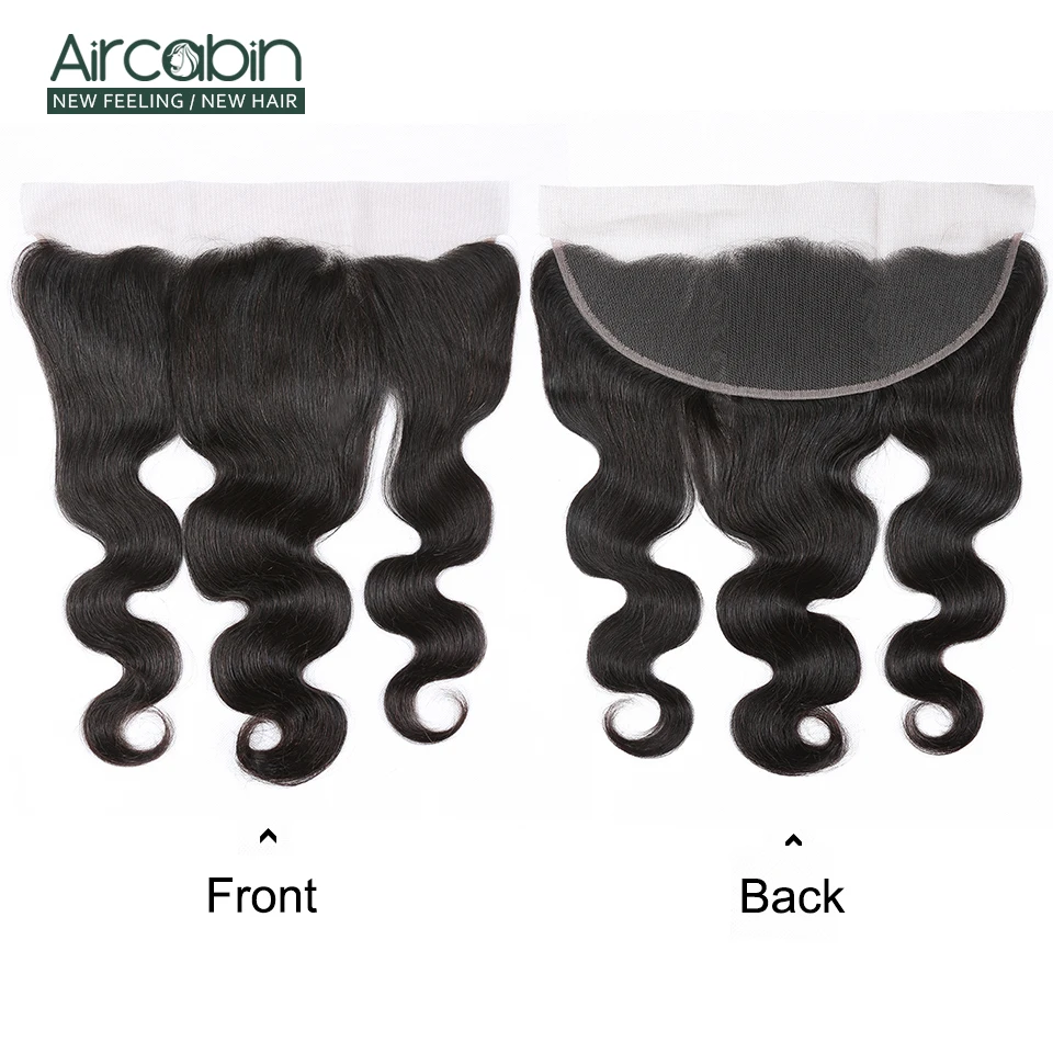 Бразильские волнистые волосы 13*4 кружевные фронтальные с детскими волосами 100%