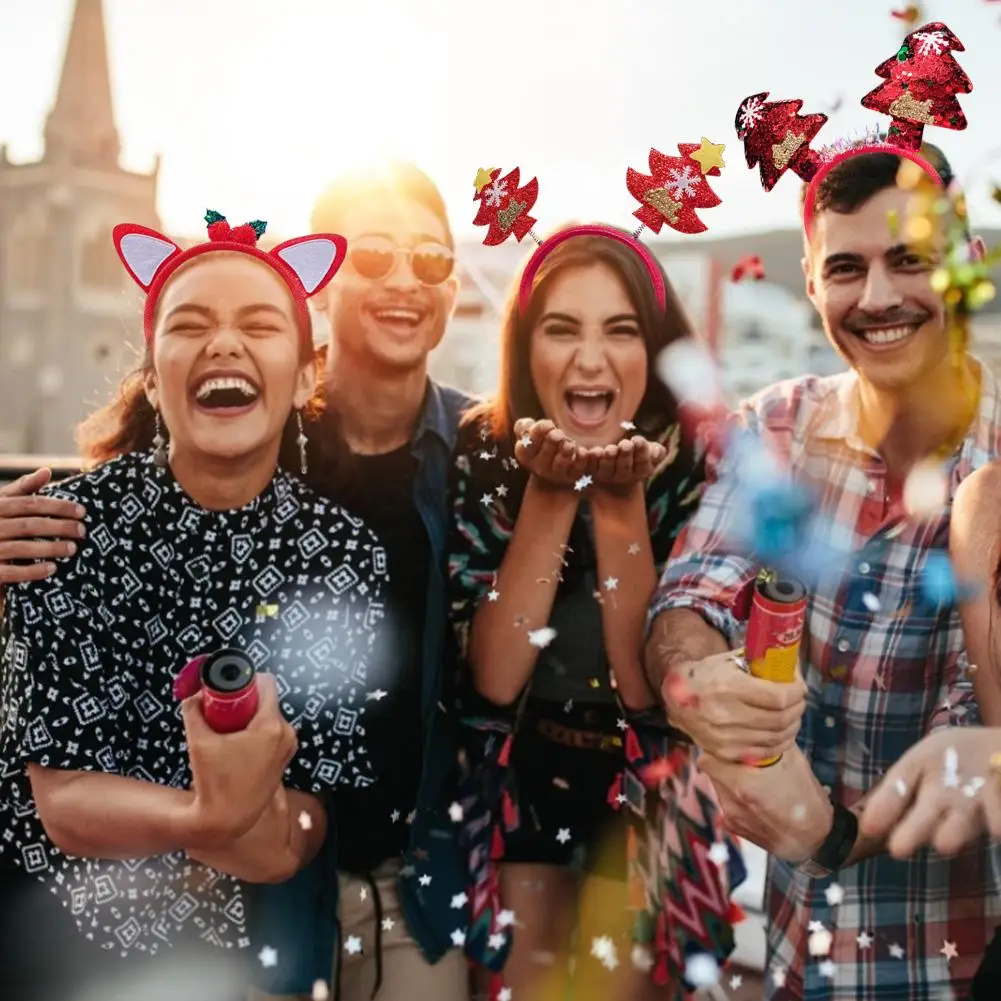 1 шт новогодний обруч украшение для волос Рождественская повязка новогодняя елка