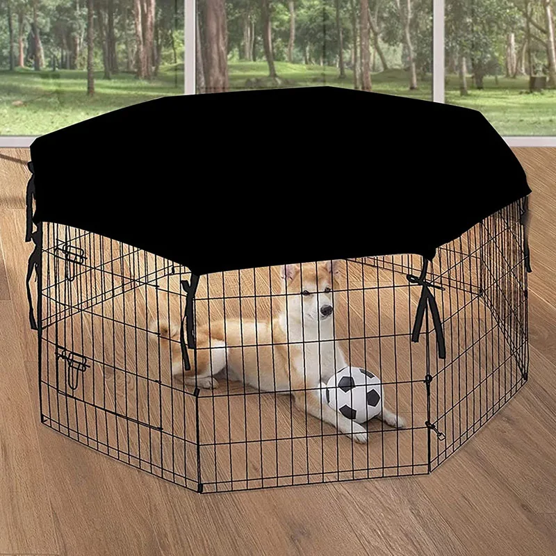

Pet Outdoor Rainproof Cage Celling Cover Large Dog Oxford Cover Sun Rain Proof Outdoor Pet Cage Playpen ONLY COVER NO CAGE
