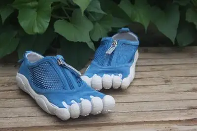 Туфли женские с 5 пальцами натуральная кожа сетчатые дышащие Нескользящие для