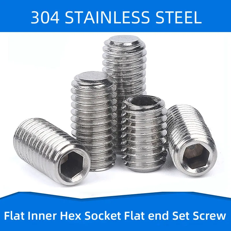 304 нержавеющая сталь Внутренний шестигранный набор винтов с плоским концом