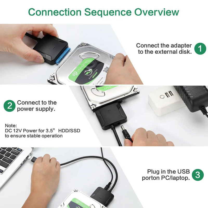 Кабель-Переходник USB 3 0/SATA 5 Гб для Samsung Seagate WD 2 HDD SSD адаптер майнинга BTC | Компьютеры