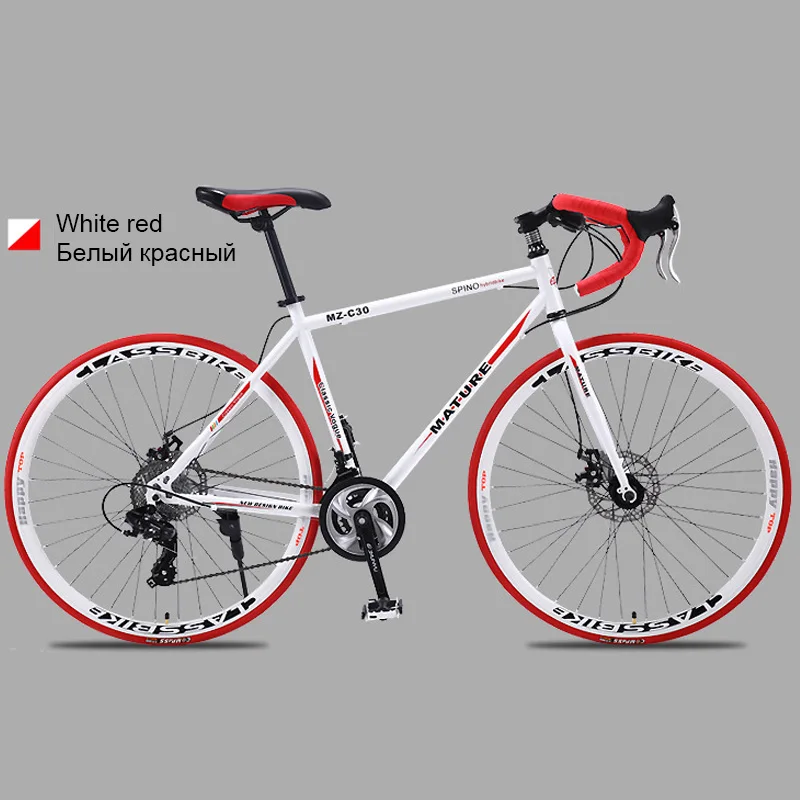 21 speed WR 21 27and30 скоростной шоссейный велосипед 700c, алюминиевый дорожный велосипед с двойным диском, дорожный велосипед с песком, ультра-светильник, велосипед для взрослых - Цвет: 21 speed WR