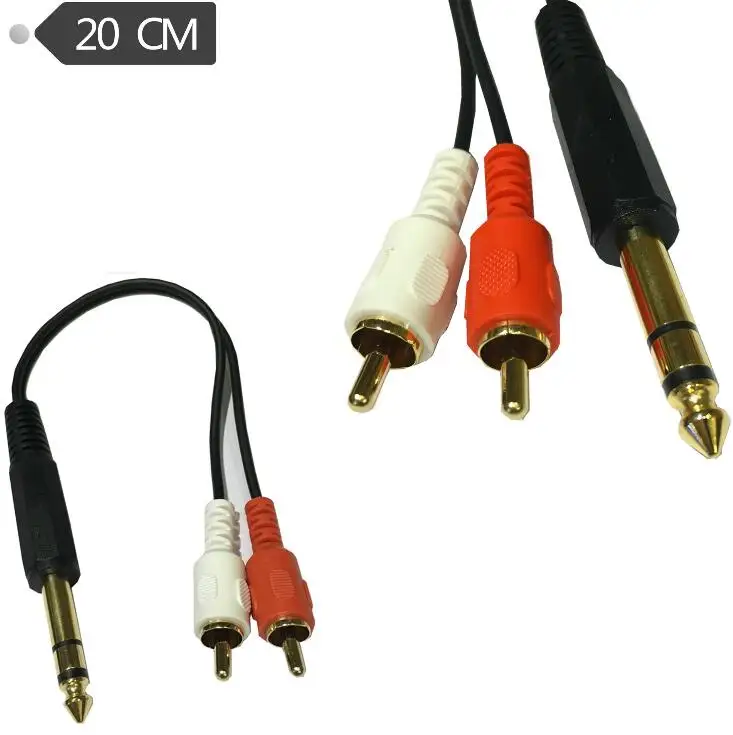 LBSC 6 35 мм штекер Джек 2 RCA Phono Jack стерео аудио Y сплиттер кабель 0 м|Компьютерные