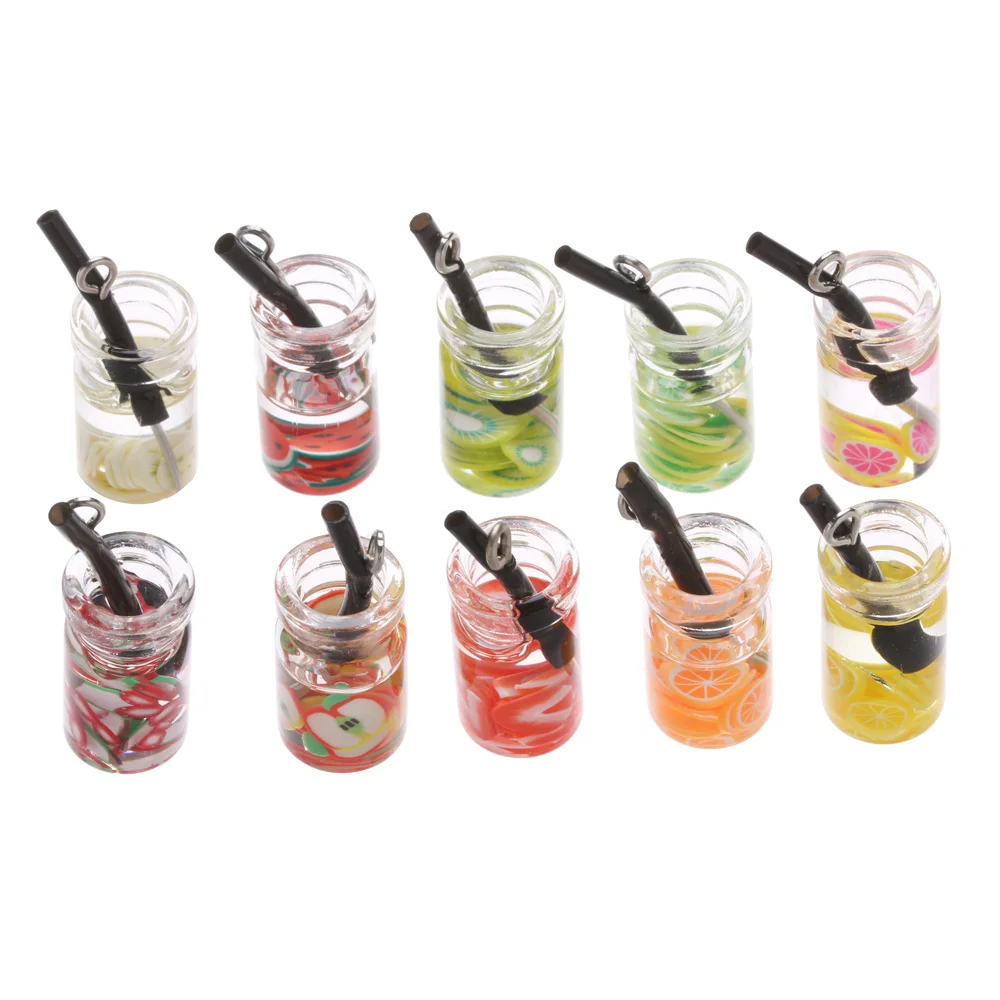 

2pcs 1/12 Dollhouse Miniature Food Mini Resin Fruit Simulation Drinks Drink Bottle Kitchen Room Decoration Dolls Accessories