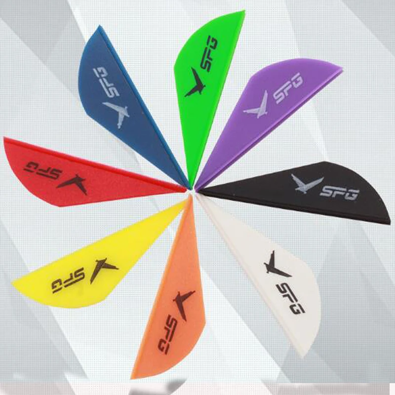 8 цветов стрельба из лука 2-Дюймовая лопасть стрелы резиновое перо Fletching стрела DIY