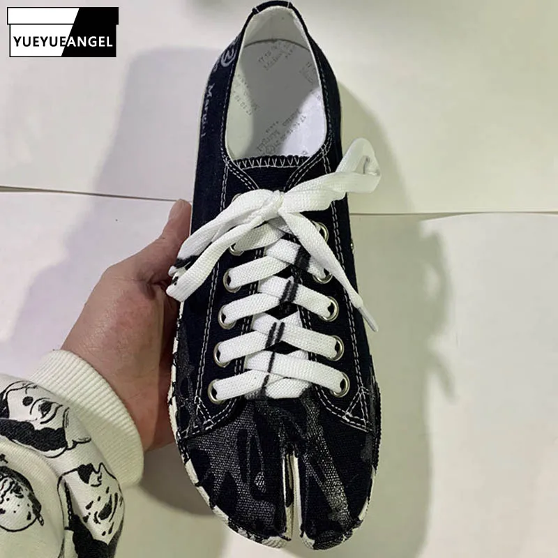 

Women Lace Up Flats Canvas Shoes Vintage Black Flat Sneakers Street Style Casual Espadrilles Loafers Low Top Zapatillas Mujer