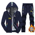 2022 Dawa Daiwa флисовый комплект одежды для рыбалки зимние весенние уличные спортивные походные рыболовные рубашки и штаны мужская теплая куртка с капюшоном