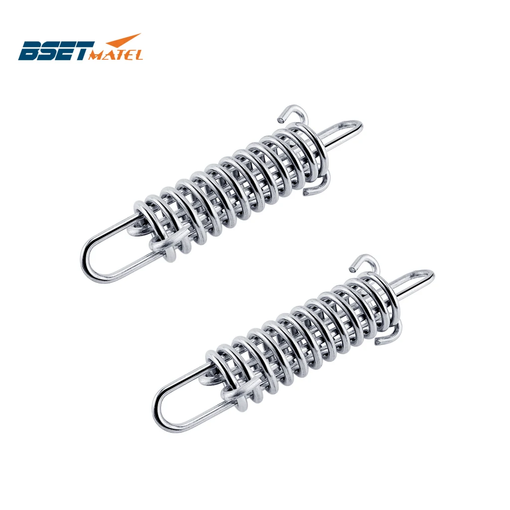 2PCS 316 Stainless Steel 3mm Boat Anchor Docking Mooring Spring Cable Tension Dog Tie Damper Snubber Shock Absorbing Marine Boat