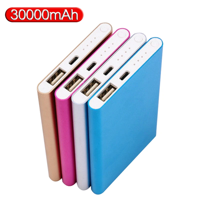 Ультратонкий внешний аккумулятор 12000 мАч портативный USB для