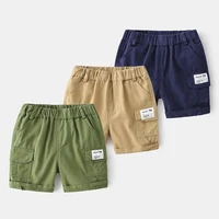 summer new kids boys casual shorts solid color cotton baby girls loose beach shorts pants children clothes 2 7years