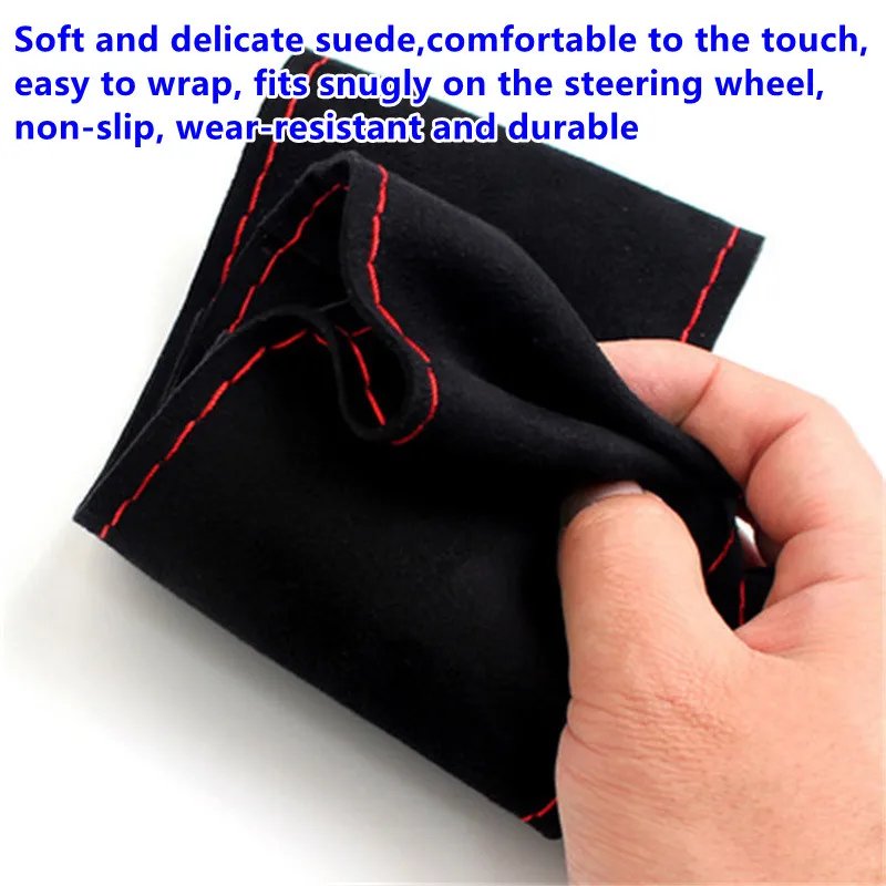 Оплетка рулевого колеса ручной работы из замши/оплетка мягкого волокна и кожи на