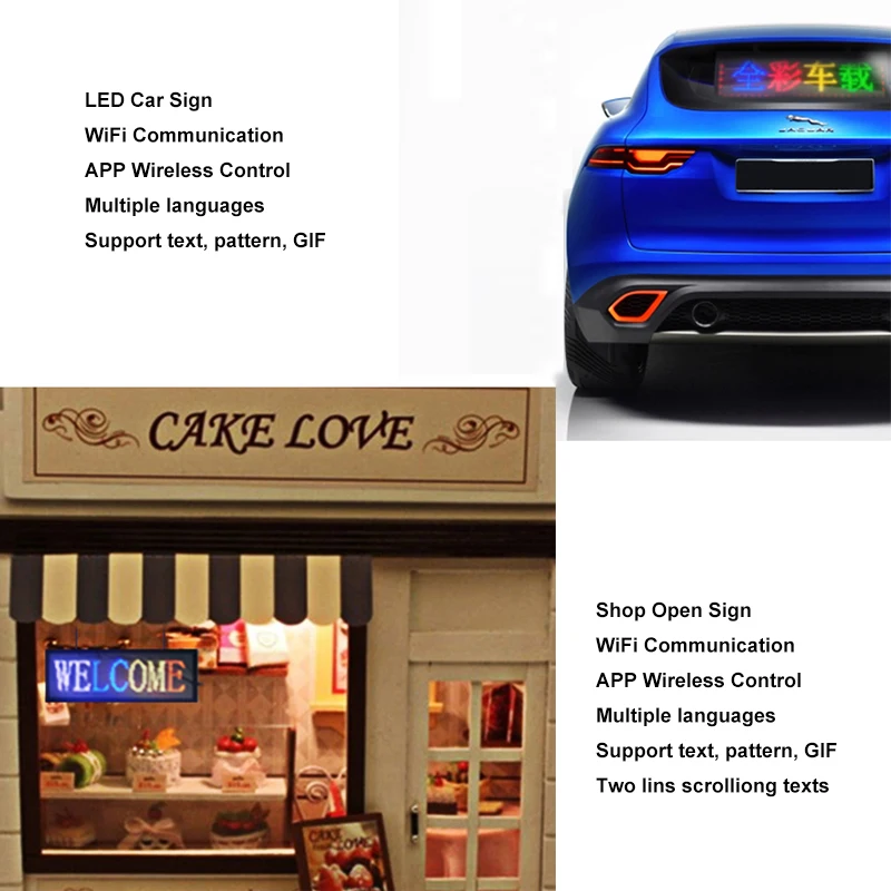 75*15 5 см P5 Автомобильный светодиодный дисплей красный зелёный синий цвет две